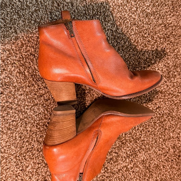 Madewell Billie Boots genuine leather stacked heel coffee Size 6.5 - Picture 7 of 11